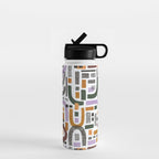 Shapes and animal print C Water Bottle Gallery Image 1