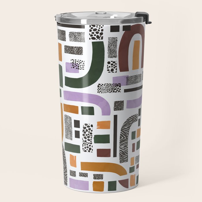 Shapes and animal print C Travel Mug Gallery Image 2