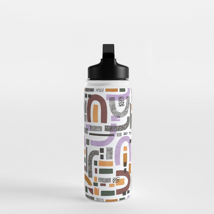 Shapes and animal print C Water Bottle Gallery Image 3