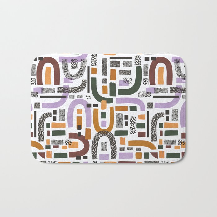 Shapes and animal print C Bath Mat Gallery Image 1