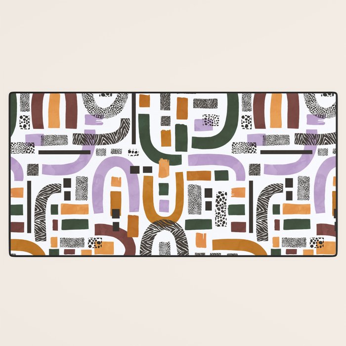 Shapes and animal print C Desk Mat Gallery Image 3