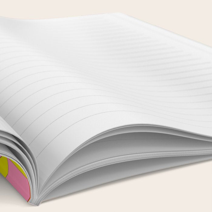 Colorful Retro Geometric Rektangel Pattern Pink Orange Yellow Notebook Gallery Image 2