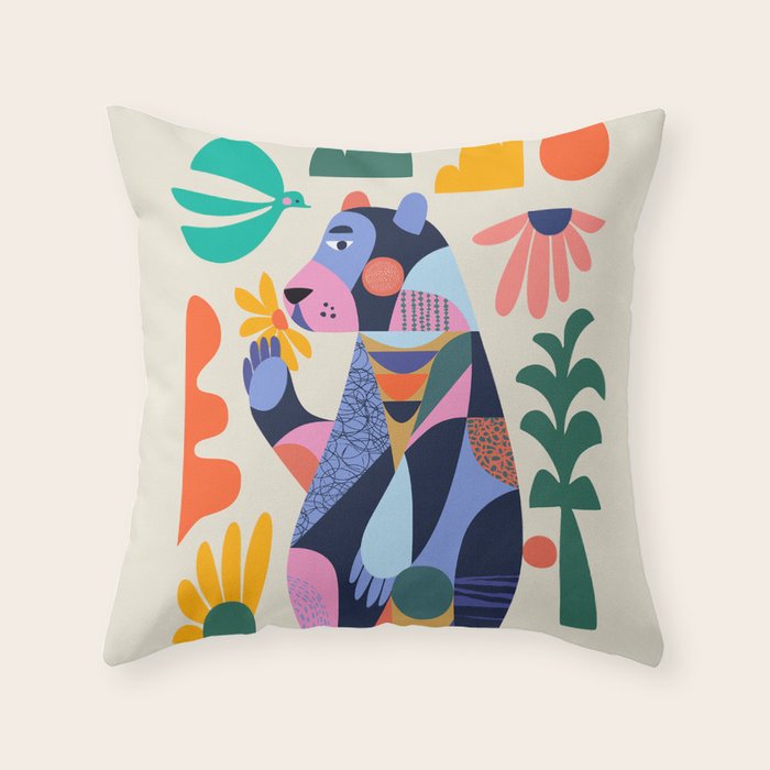 Black bear Throw Pillow Gallery Image 6
