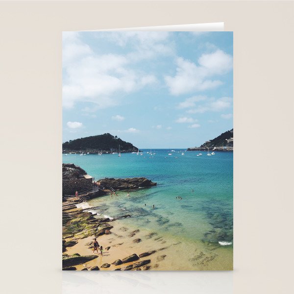 Summer in Donostia San Sebastian Spain Beach Stationery Card Gallery Image 2