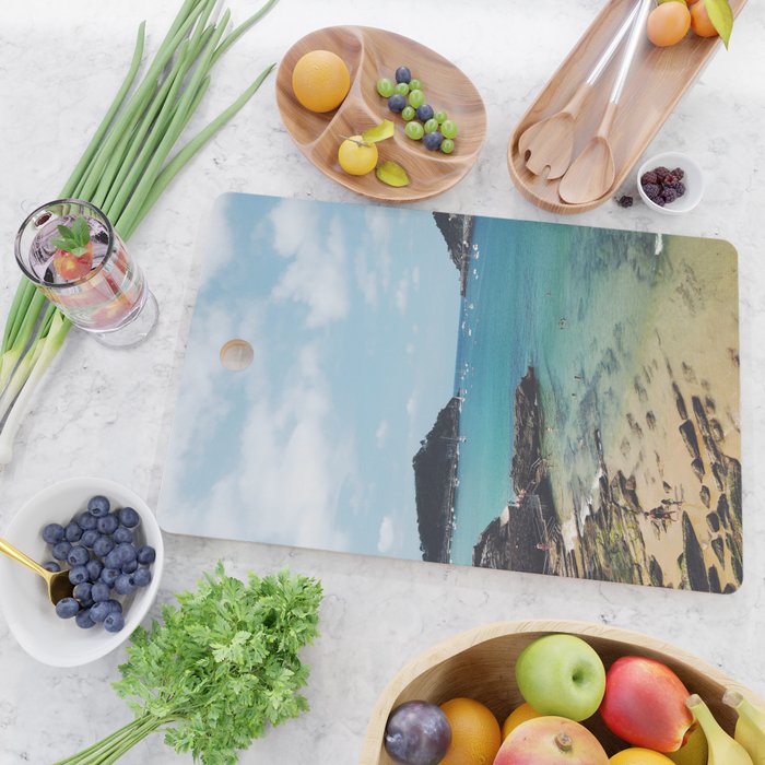 Summer in Donostia San Sebastian Spain Beach Cutting Board Gallery Image 2