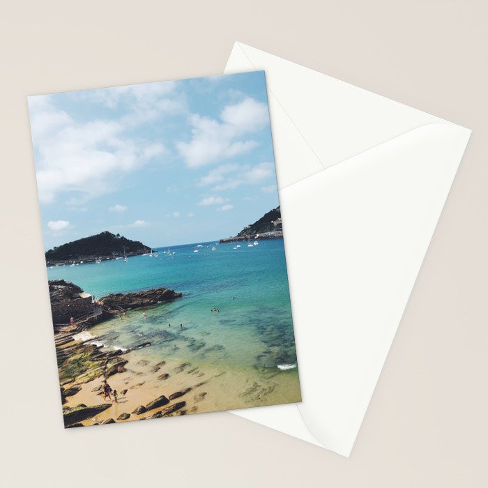 Summer in Donostia San Sebastian Spain Beach Stationery Card Gallery Image 2