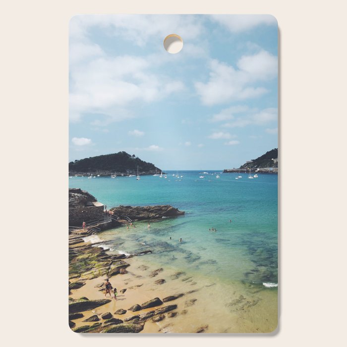 Summer in Donostia San Sebastian Spain Beach Cutting Board Gallery Image 1