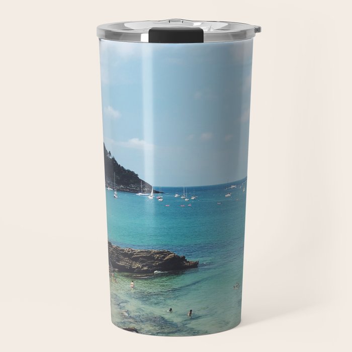 Summer in Donostia San Sebastian Spain Beach Travel Mug Gallery Image 1