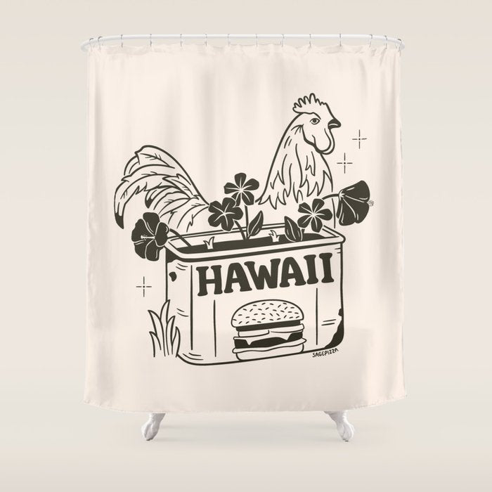 HAWAII (In Cream) Shower Curtain Gallery Image 1