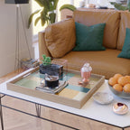 Mid-Century Modern Geometric Warm Tones Artwork Serving Tray Gallery Image 2