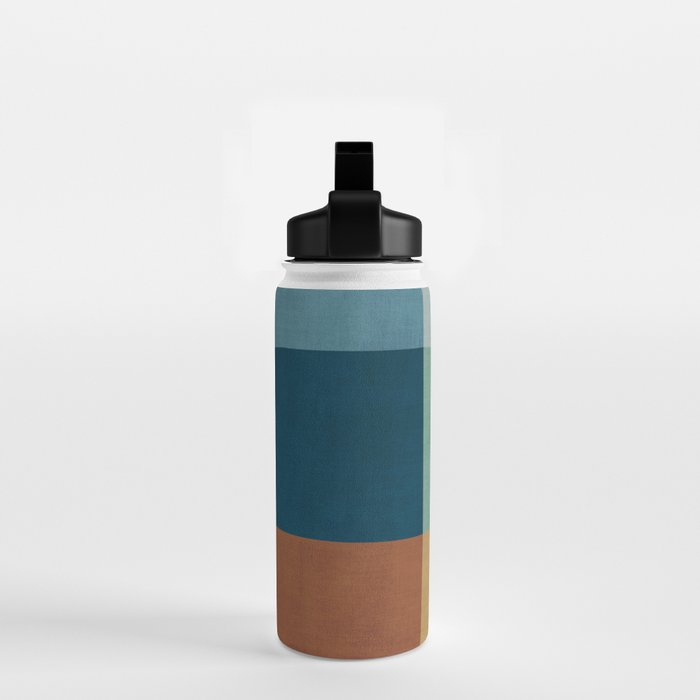 Mid-Century Modern Geometric Warm Tones Artwork Water Bottle Gallery Image 2