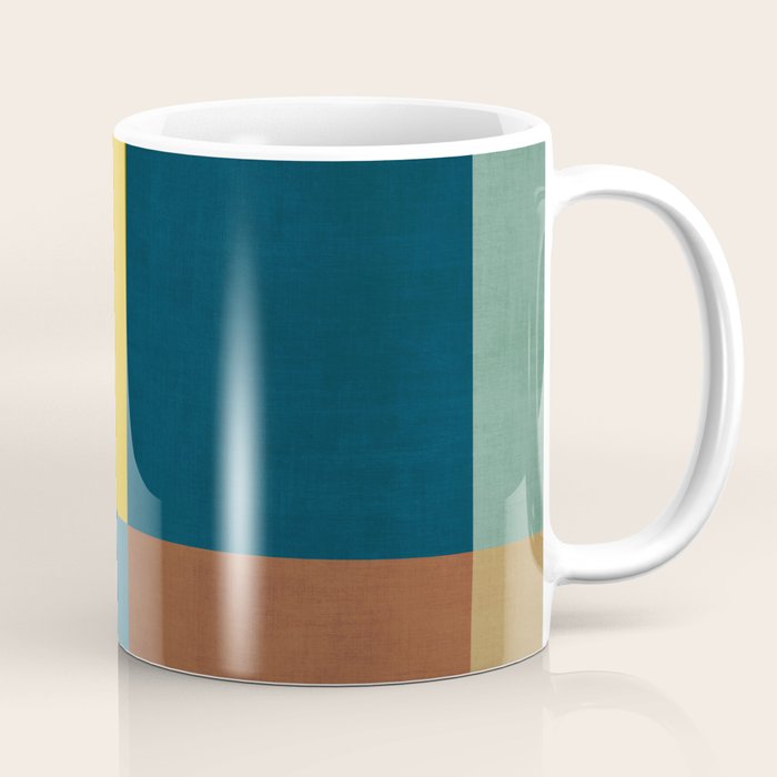 Mid-Century Modern Geometric Warm Tones Artwork Coffee Mug Gallery Image 1
