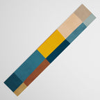 Mid-Century Modern Geometric Warm Tones Artwork Table Runner Gallery Image 3