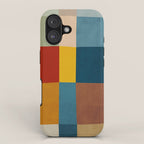 Mid-Century Modern Geometric Warm Tones Artwork iPhone Case Gallery Image 1