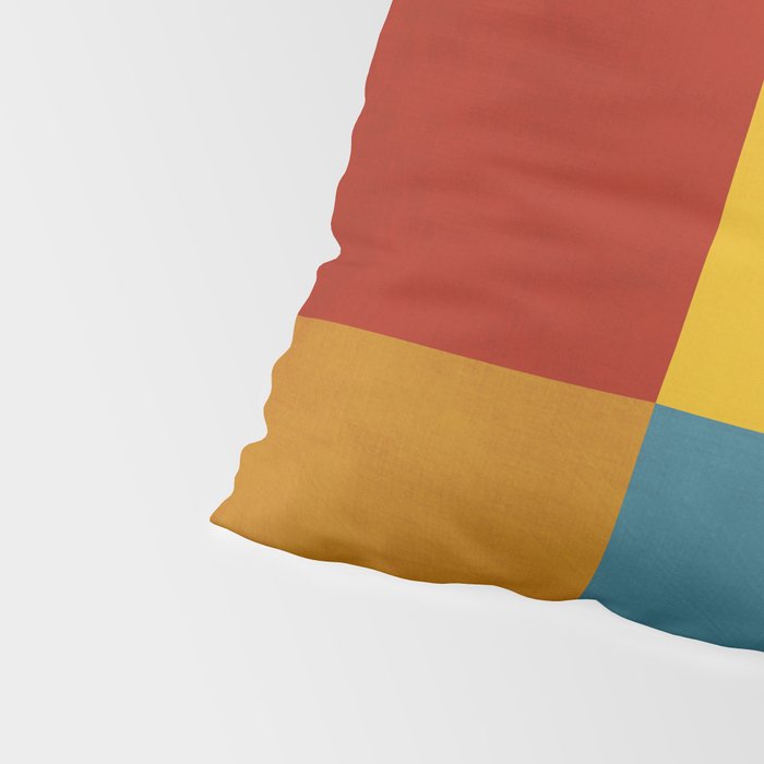 Mid-Century Modern Geometric Warm Tones Artwork Pillow Sham Gallery Image 4