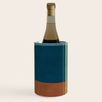 Mid-Century Modern Geometric Warm Tones Artwork Wine Chiller Gallery Image 3
