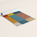 Mid-Century Modern Geometric Warm Tones Artwork Yoga Mat Gallery Image 2