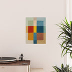 Mid-Century Modern Geometric Warm Tones Artwork Poster Gallery Image 2