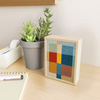 Mid-Century Modern Geometric Warm Tones Artwork Mini Art Print Gallery Image 2