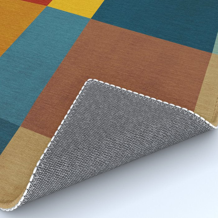 Mid-Century Modern Geometric Warm Tones Artwork Rug Gallery Image 4
