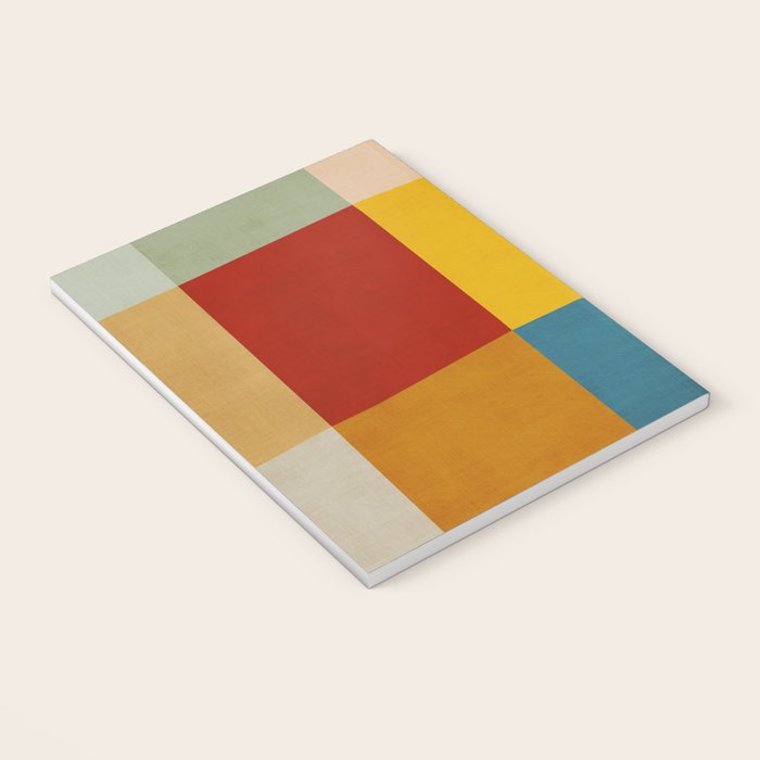 Mid-Century Modern Geometric Warm Tones Artwork Notebook Gallery Image 3
