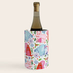 Winter Forest Woodland Animals in Pink & Blue Wine Chiller Gallery Image 2