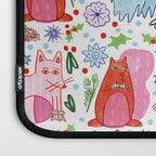 Winter Forest Woodland Animals in Pink & Blue Laptop Sleeve Gallery Image 3