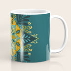 Sprouting Mandala â Teal Coffee Mug Gallery Image 1