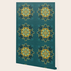 Sprouting Mandala â Teal Wallpaper Gallery Image 2