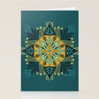 Sprouting Mandala â Teal Stationery Card Gallery Image 2