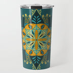 Sprouting Mandala â Teal Travel Mug Gallery Image 1