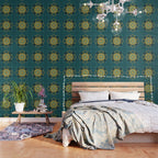 Sprouting Mandala â Teal Wallpaper Gallery Image 3