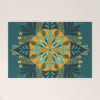 Sprouting Mandala â Teal Welcome Mat Gallery Image 1