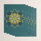 Sprouting Mandala â Teal Wrapping Paper Gallery Image 3