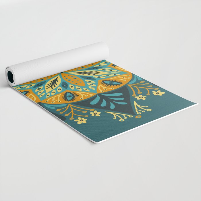 Sprouting Mandala â Teal Yoga Mat Gallery Image 2
