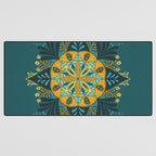 Sprouting Mandala â Teal Desk Mat Gallery Image 3
