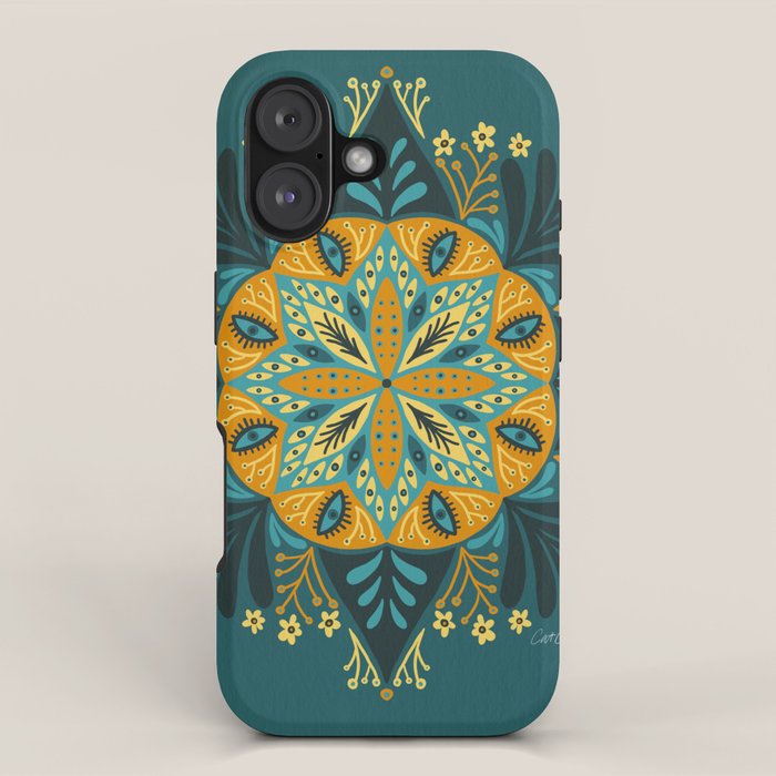Sprouting Mandala â Teal iPhone Case Gallery Image 1