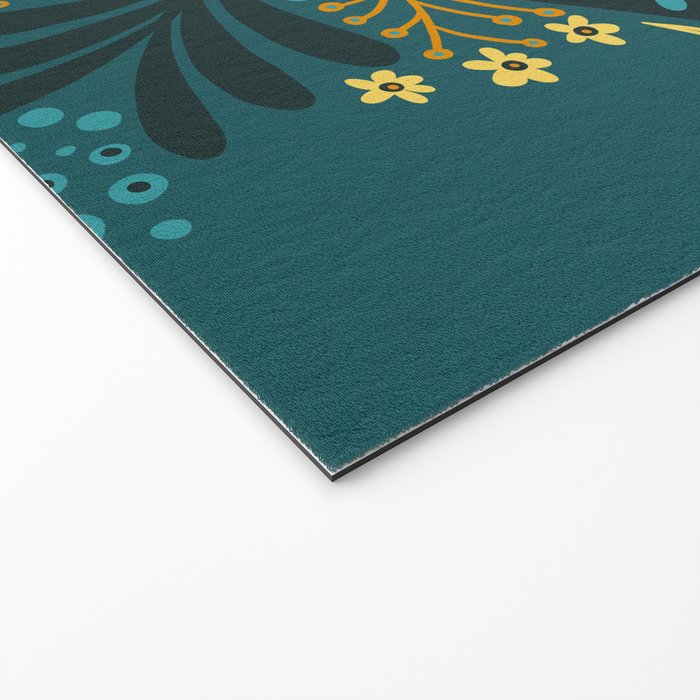 Sprouting Mandala â Teal Welcome Mat Gallery Image 2