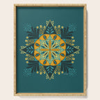 Sprouting Mandala â Teal Serving Tray Gallery Image 1