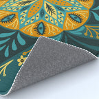 Sprouting Mandala â Teal Rug Gallery Image 4