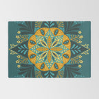 Sprouting Mandala â Teal Rug Gallery Image 2