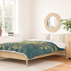 Sprouting Mandala â Teal Duvet Cover Gallery Image 2