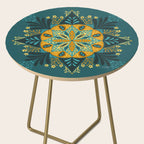 Sprouting Mandala â Teal Side Table Gallery Image 2