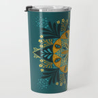 Sprouting Mandala â Teal Travel Mug Gallery Image 3