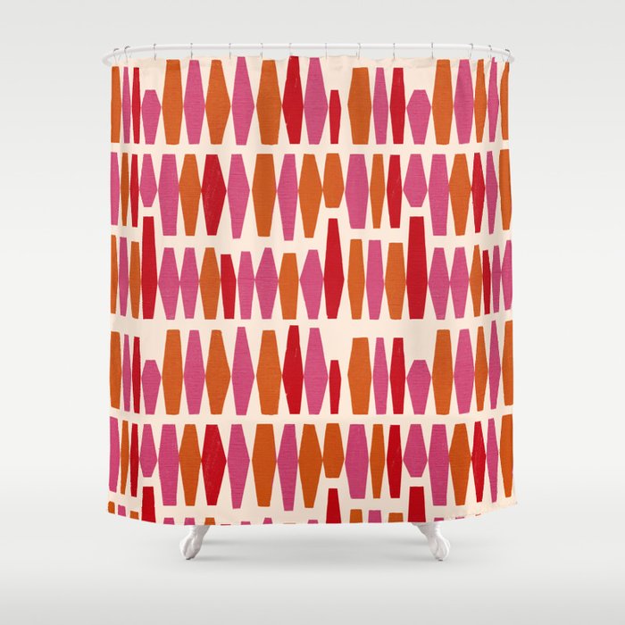Bold Colorful Geometrics Shower Curtain Gallery Image 1