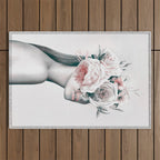 WOMAN WITH FLOWERS 11 Outdoor Rug Gallery Image 1