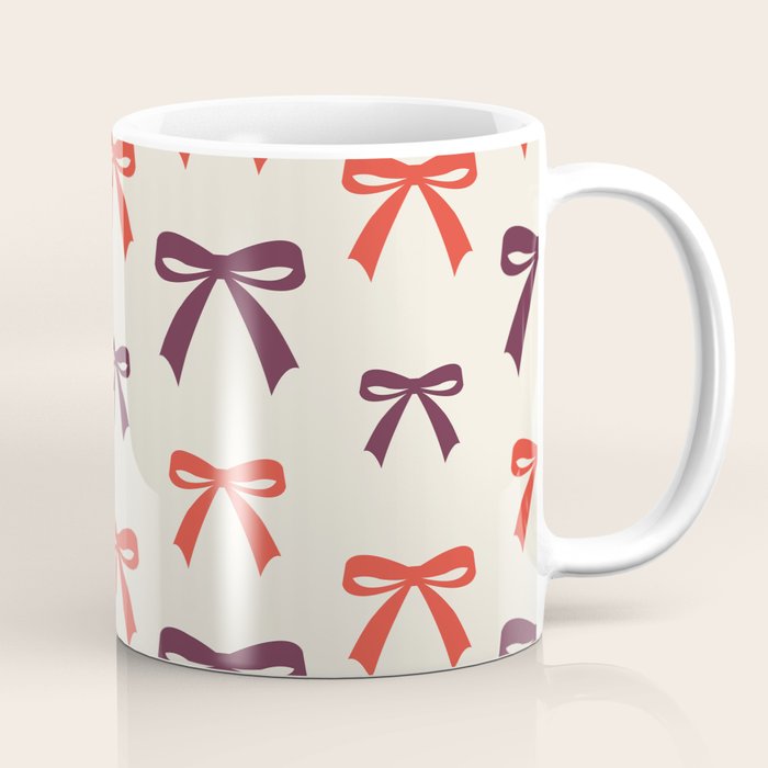 Christmas Bows Pattern Coffee Mug Gallery Image 1