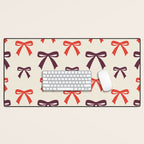 Christmas Bows Pattern Desk Mat Gallery Image 1