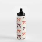 Christmas Bows Pattern Water Bottle Gallery Image 2