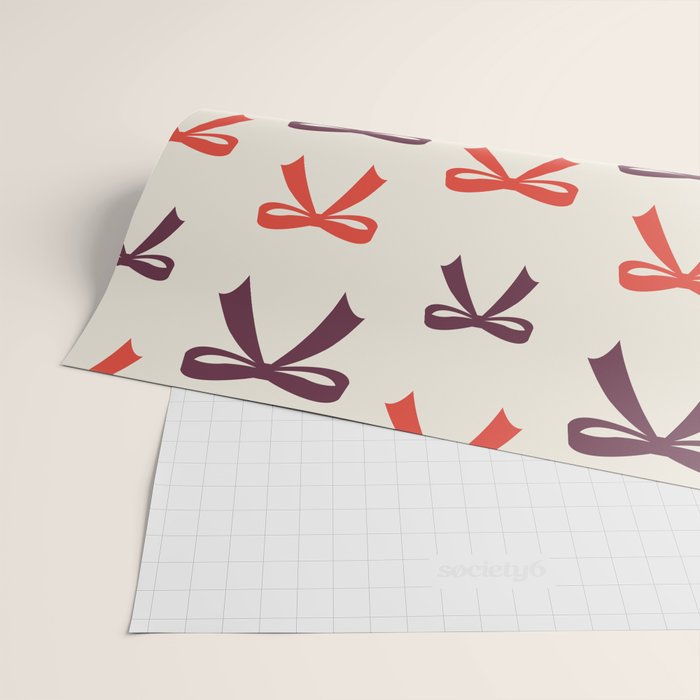 Christmas Bows Pattern Wrapping Paper Gallery Image 2